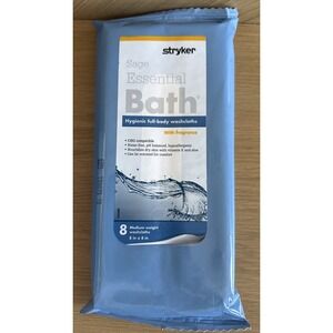 Stryker - Sage Essential Bath Cleansing Washcloths - 1 Packages, 8 Cloths -...
